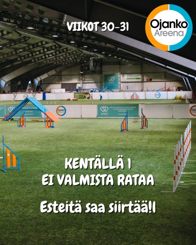 Viikoilla 30-31 ratakentällä ei ole valmista rataa - esteitä saa siis siirtää!Huomioithan, että kontaktiesteiden tulee olla aina tällä kentällä turvallisesti suoritettavissa.Seuraava valmis rata rakentuu 4.8 maanantaina 🤩 Mitä veikkaat, kenen radoilla juostaan seuraavaksi?Tägää meidät postauksiin, niin nähdään minkälaisia ratoja rakentuu!Yhteistyössä @elainklinikkaavec