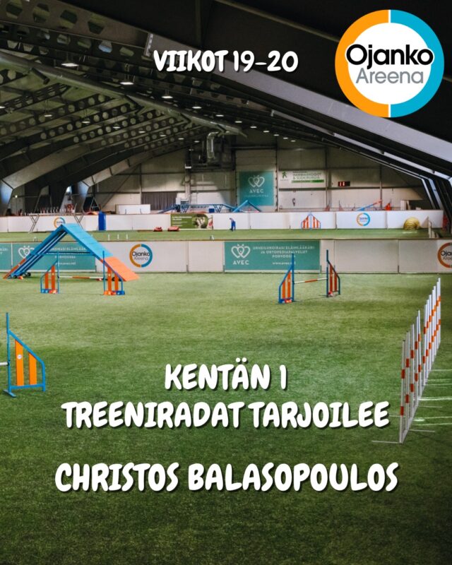 Seuraavat kaksi viikkoa ratakentällä juostaan yhden tämän vuoden SM-tuomarin, kreikkalaisen Christos Balasopouloksen suunnittelemia kuvioita! Tervetuloa testaamaan! 🤩
