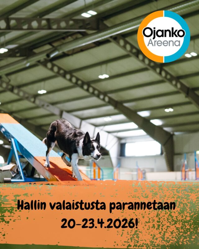 Ojanko Areenan valaistus uudistuu 20.–23.4.!Asiakaspalautteen pohjalta parannamme hallin valaistusta. Uudistustyön aikana osa kentistä on poissa käytöstä porrastetusti.Investointi tukee Ojangon visiota: Ojangon koiraurheilukeskus on Suomen johtava koiraurheilukeskus 2030 ja arvojamme tarjota turvalliset puitteet harrastaa ja kilpailla.Uusia valoja pääsee ihailemaan jo tulevissa maajoukkuekarsinnoissa.
Kiitos palautteesta – sen avulla kehitämme Ojankoa yhdessä 🧡🩵Yhteistyössä @e@elainklinikkaavec