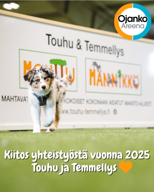 Etusivu 9 Lämmin kiitos kuluneesta vuodesta Touhu ja Temmellys!Touhun & Temmellyksen kokonaan aidatuilla isoilla alueilla voit turvallisesti virikkeellistää koiraasi ja antaa sille lajityypillistä tekemistä, ulkoilla ja tavata ystäviä, järjestää kasvattitapahtumia ja syntymäpäiviä ym. Henkilökunta on aina paikalla varmistamassa, että kaikki sujuu jouhevasti ja apua on tarjolla, jos sitä tarvitsee.Käy kurkkaamassa lisää nettisivuilta tai facebookista! Ajanvaraukset joko sähköpostilla tai tekstiviestillä – sydämellisesti tevetuloa!www.touhu-temmellys.fi