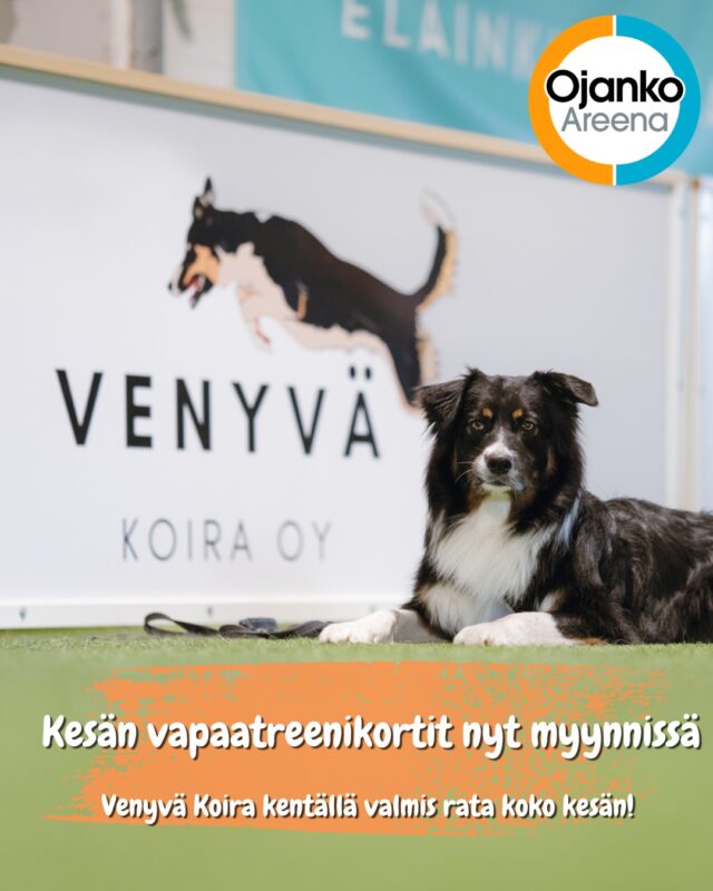 Etusivu 8 Kesä tulee kovaa vauhtia!Kesän viimeiset vapaatreenikortit ovat nyt myynnissä.
Kesäkausi: 4.5.2026 - 20.9.2026.
Hinta: (200€)
Venyvä Koira kentällä on valmis rata koko kesän!Varaus on sitova, sopimukset vahvistetaan sähköpostilla viimeistään 19.3. alkaen saapumisjärjestyksessä.Huomioithan, että 4.5.2026 alkaen varaajien nimet näkyvät varausjärjestelmässä kaikille Ojanko Areenan varausjärjestelmään rekisteröityneille.Varaus: https://docs.google.com/forms/d/e/1FAIpQLSdToTAcU6h7VnLFceGPqLq5TvRntIPdBdloaMfqg1LjpLalsA/viewform?usp=publish-editorKysymykset ja lisätiedot: varaukset@ojanko.fiYhteistyössä @venyvakoira