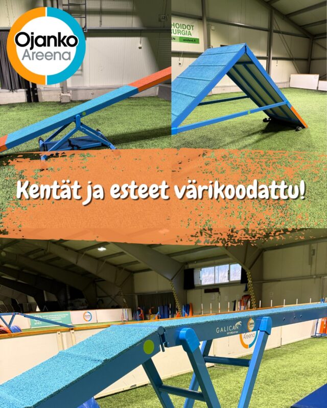 Ojanko uudistuu - värikoodatut kentät!Ojanko Areenalla on kuunneltu käyttäjien arvokasta palautetta ja tehty konkreettisia parannuksia.Nyt kaikki kentät ja esteet on värikoodattu, jotta esteiden palauttaminen oikealle kentälle on entistä helpompaa ja sujuvampaa.Kenttien värit:Venyvä koira -kenttä on pinkki kenttä.
Kenttä 2 on keltainen kenttä.
Revolution Race -kenttä on violetti kenttä.
Kenttä 4 on punainen kenttä.
Valjakko -kenttä on vihreä kenttä.Lisäksi jokaisen kentän päädyssä on printattu estelista, joka sisältää kyseisen kentän esteet.Iso kiitos ideasta kaikille Ojangon käyttäjille ja kisajärjestäjille – yhteistyöllä syntyy parhaat ratkaisut! Jatketaan yhdessä Ojanko Areenan kehittämistä!Yhteistyössä  @elainklinikkaavec